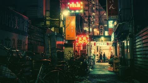 Tokyo Street At Night Wallpapers - Wallpaper Cave