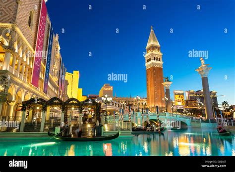 Tourists Taking Gondola Ride at The Venetian Hotel Stock Photo - Alamy