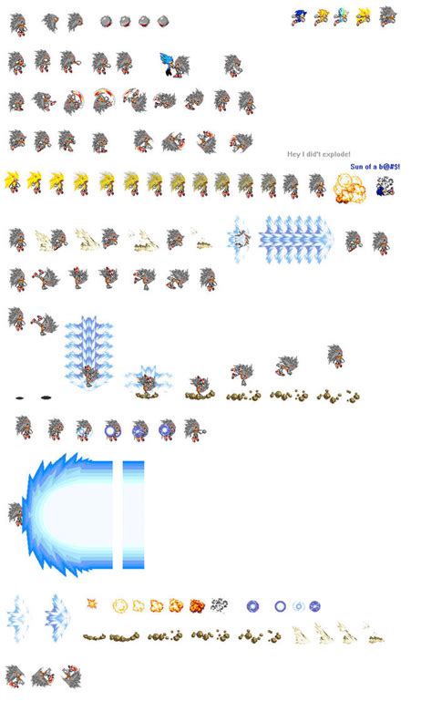 Majin Super Sonic 4 sprites by multiadventures984 on DeviantArt