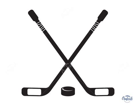 Hockey SVG, Crossed Hockey Sticks and Hockey Puck Clip Art, Digital ...