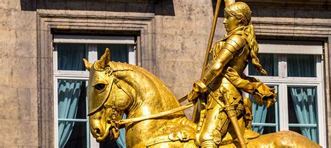 Joan of Arc statue in Paris near the Louvre museum: a surprising story