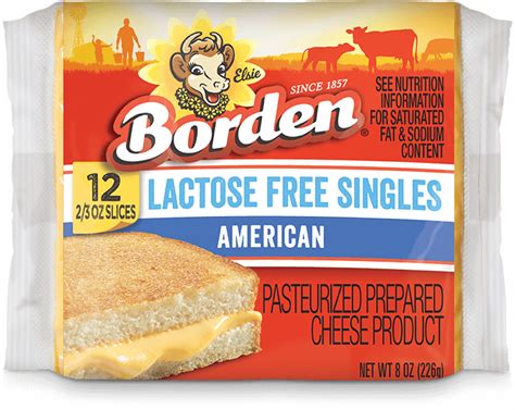 Lactose Free American Singles - Borden® Cheese