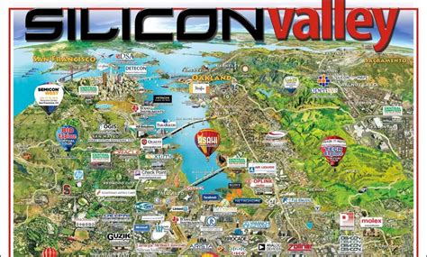 Silicon valley map - Silicon valley area map (California - USA)