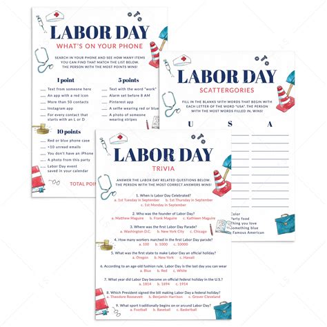 3 Labor Day Party Games Printable | Fun Labor Day Activities – LittleSizzle