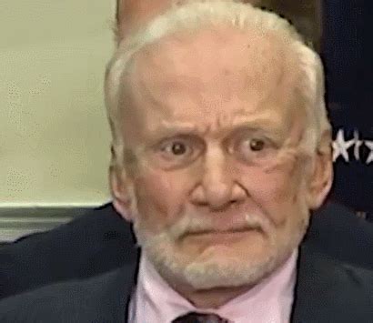 Former astronaut Buzz Aldrin's expression while listening to Donald ...