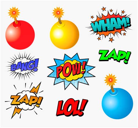 Superhero Words, Pow, Bam, Bomb, Batman, Action Words - Wham Cartoon ...