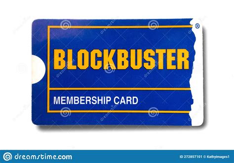 Blockbuster Membership Card Isolated on White Background. Editorial ...