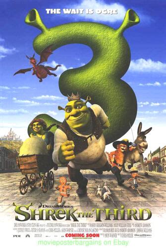 SHREK THE THIRD MOVIE POSTER Original DS 27x40 RARE International ...