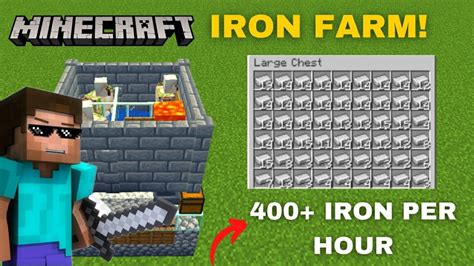 I made an Unlimited IRON FARM in Minecraft [ STACKS in 10 MIN. ] - YouTube