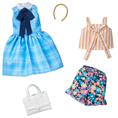 Barbie Fashions 2-Pack Clothing & Accessories Set Includes Blue Plaid ...