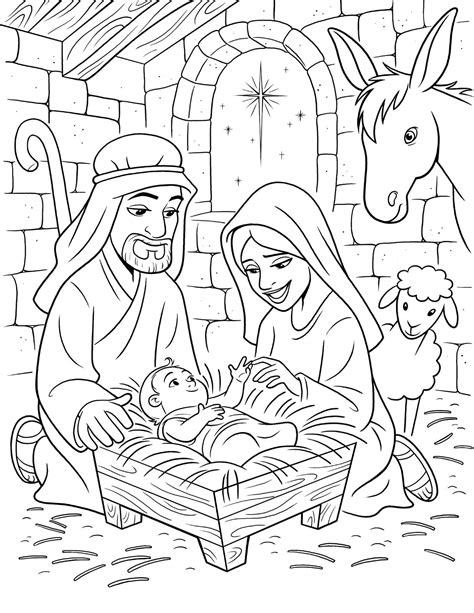 Coloring Pages Of Jesus In The Manger at GetColorings.com | Free ...