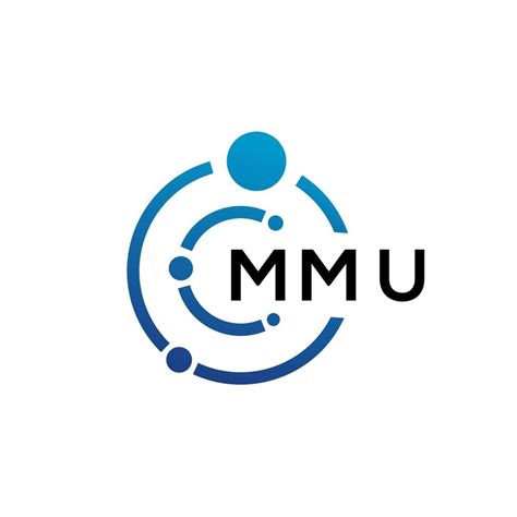 MMU letter technology logo design on white background. MMU creative ...