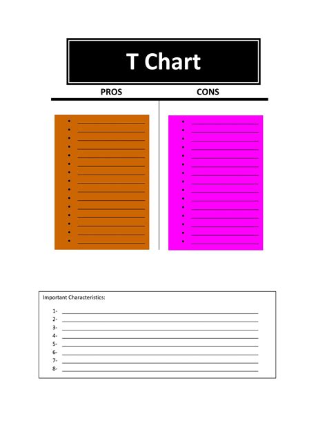 Printable Pros And Cons Template - Printable Word Searches