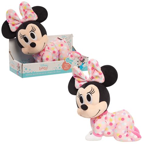 Disney Baby Musical Crawling Pals Plush, Minnie Mouse, Interactive ...