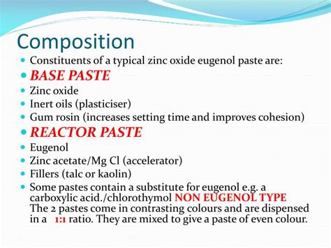 PPT - Zinc Oxide Eugenol PowerPoint Presentation - ID:5056271