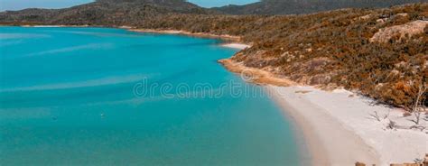 Aerial View of Whitehaven Beach in Queensland, Australia Stock Photo ...