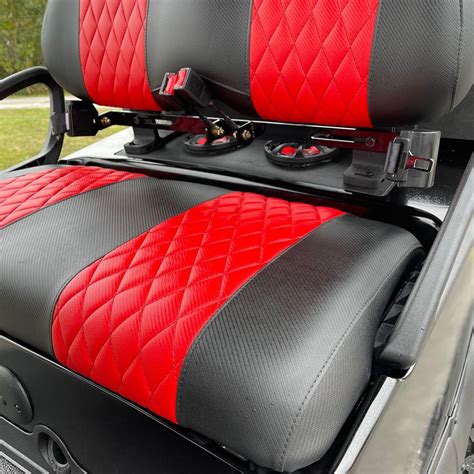 Club Car Golf Seat Covers for 4 Passenger - Carbon Black with Diamond ...