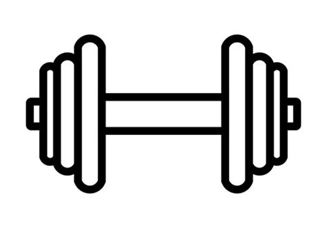 Dumbbell Clipart Black