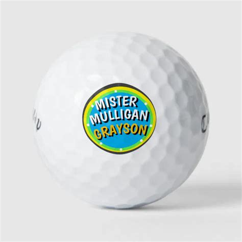 Funny Golf Ball Mister Mulligan | Zazzle