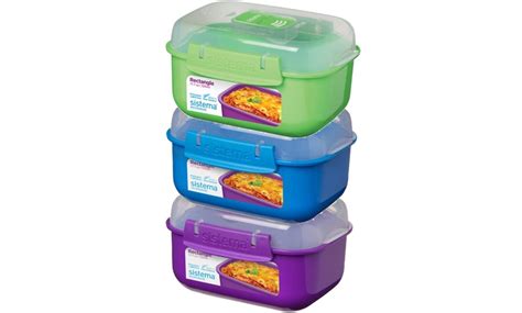 Three Sistema 525ml Containers | Groupon Goods