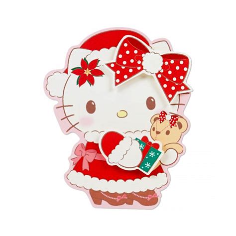 HELLO KITTY Christmas Card - Kitty Shape - TAKASKI.COM