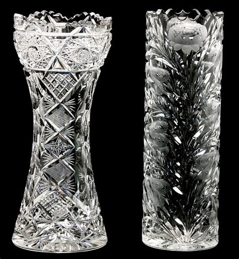 Lot - 2 Cut Glass Vases