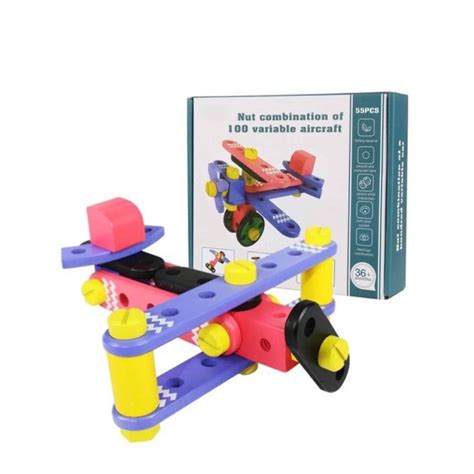 Nuts Bolts 100 Variations Aircraft Assemble Educational Kids Toys ...