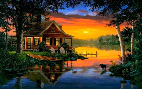 Cabin Sunset Wallpapers - Wallpaper Cave