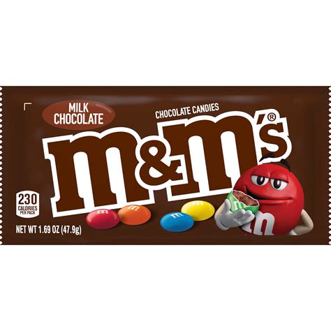 M&M's Milk Chocolate Candy, Full Size - 1.69 oz Bag - Walmart.com