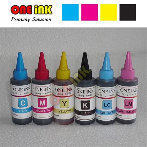 Jual Tinta Printer Epson 100ml 6 Warna - One ink C M Y K LC LM di lapak ...