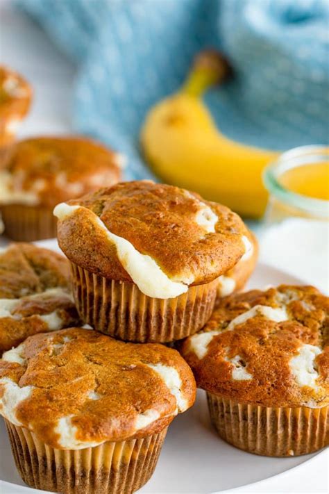 Fresh Banana Cream Cheese Muffins Recipe