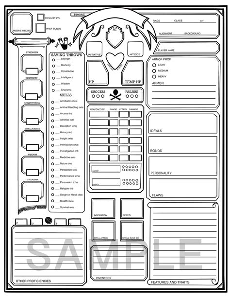 Dnd 5e Character Sheet Simple