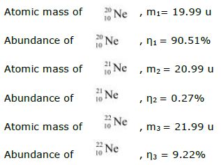 The three stable isotopes of neon: 20,10 Ne 21,10Ne and 22,10 Ne have ...