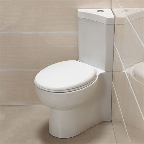 Bathroom WC Cloakroom Corner Close Coupled Toilet Pan Cistern Soft ...