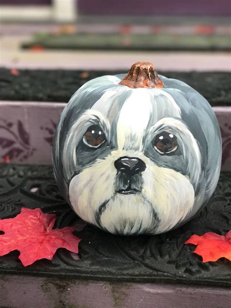 Your Dog or Cat Custom Painted Pumpkin by QueenBeeByTheSea on Etsy ...