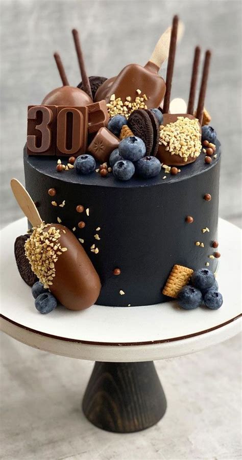 47 Cute Birthday Cakes For All Ages : 30th birthday cake in 2021 ...