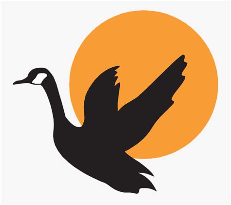 Silhouette Flying Goose Goose Vector , Free Transparent Clipart ...