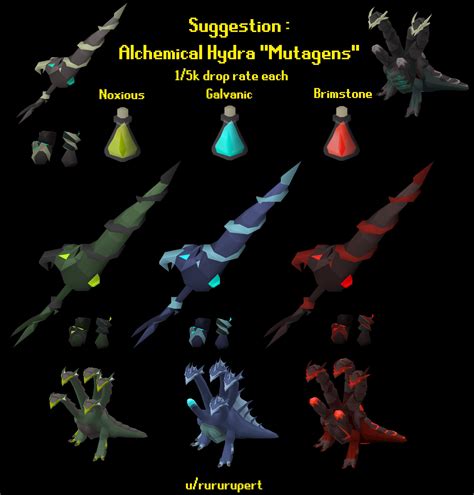 [Suggestion] Alchemical Hydra Mutagens : r/2007scape