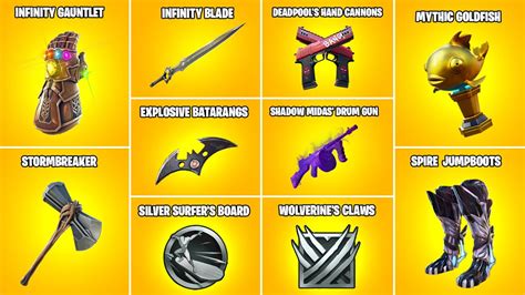 Evolution of All Fortnite Mythic Weapons & Items (Season 1- Season 16 ...