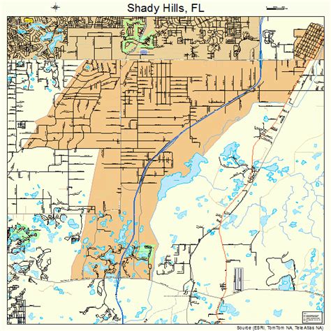 Shady Hills Florida Street Map 1265385