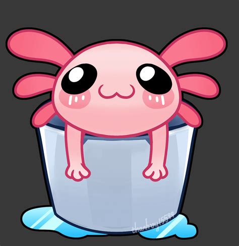 Axolotl In A Bucket Anime - Upcraft