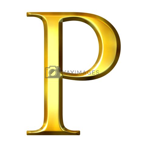 3D Golden Greek Letter Rho by Georgios Vectors & Illustrations Free ...