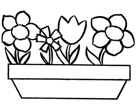 Spring Flowers Coloring For Kids - Spring Coloring Pages For Kids ...