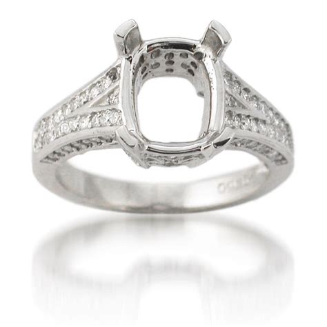 .74ct Diamond Antique Style Platinum Engagement Ring Setting