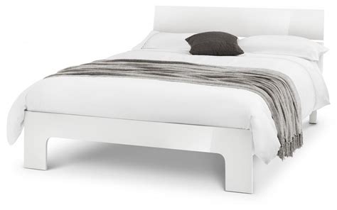 Miami White High Gloss Bed Frame - Sensation Sleep Beds and Mattresses