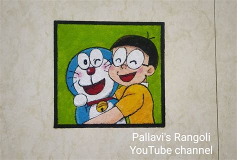 Doremon Nobita Rangoli / Cartoon Rangoli | Cartoons rangoli, Cartoons ...