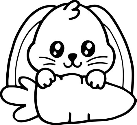 Easy Cute Bunny Coloring Page – Wecoloringpage.com