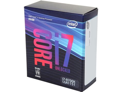 Intel Core i7-8700K Coffee Lake 6-Core 3.7 GHz (Turbo) Desktop ...