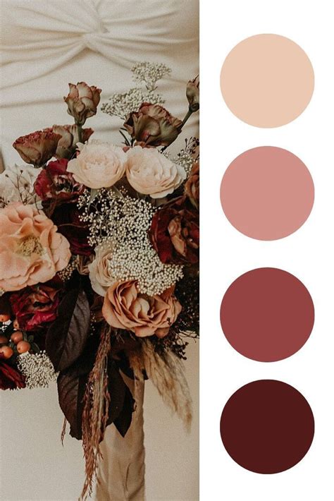 Blush & Burgundy Floral Palette | Wedding theme color schemes, Wedding ...