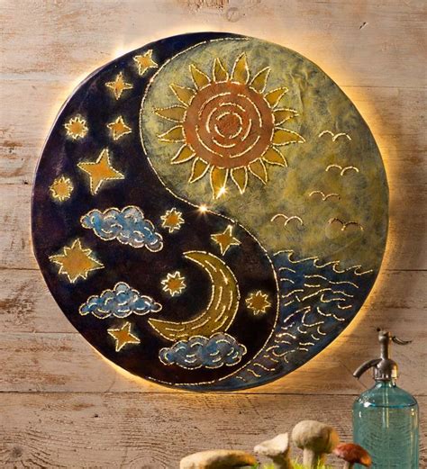 Sun and Moon Yin Yang Wall Art | Wind and Weather